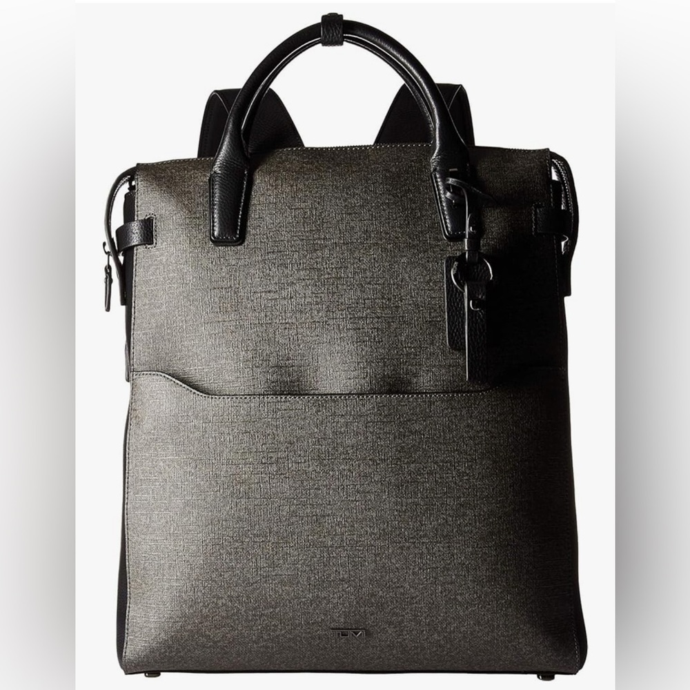TUMI Stanton Safra Leather Backpack - Earl Grey